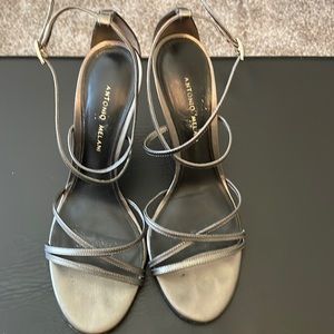 Antonio Melani Strappy High Heels, Grey/Pewter, Size 8